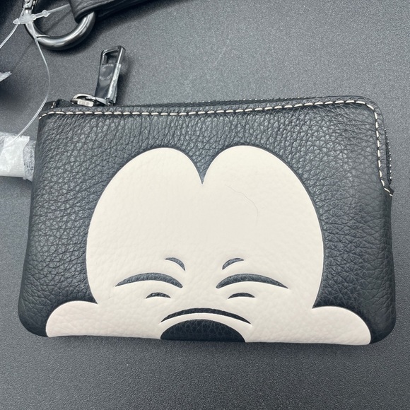 Disney X Coach Corner Zip Trio Wallets With Mickey Mouse Faces - Picture 2 of 15
